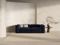 Canapea 3 locuri, Bergamo, Cosmopolitan Design, 264x108x70 cm, tesatura structurata, albastru navy
