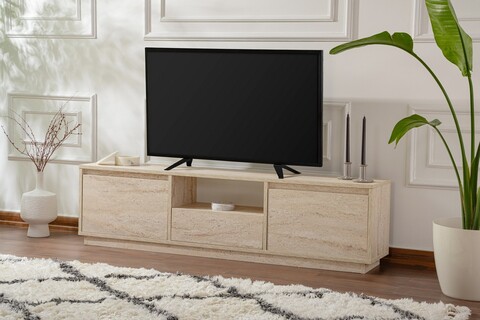 Comoda TV, Nordure, Vanguard, 160x42x29 cm, PAL, Travertin