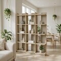 Corp biblioteca, Hanah Home, Aura, 37.8x150x23.8 cm, Stejar deschis