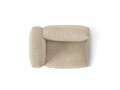 Modul stanga pentru canapea, 1 loc, Martina-120, Micadoni Home, 121x106x75 cm, catifea, bej deschis