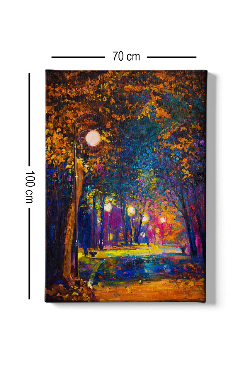Tablou decorativ, Kanvas Tablo (70 x 100), Canvas, Rama din lemn (grosime 3 cm), Multicolor — imaginea 3