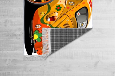 Covor de hol, ELS571, 80x200 cm, Catifea, Multicolor