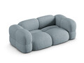 Canapea 3 locuri, Loretto, Cosmopolitan Design, 210x100x68 cm, tesatura structurata, albastru pastel