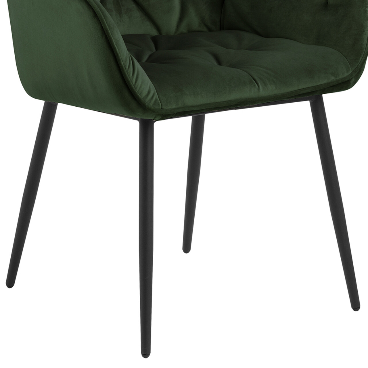 Scaun Brooke, Actona, 58x55x83 cm, catifea/otel, verde forest - view 3