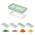 Mandolina legume si fructe 4 in 1, Brabantia, Tasty+, 22x11x10.5 cm, plastic, verde jad