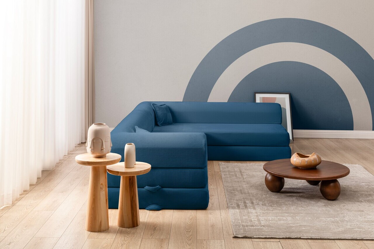 Coltar, Atelier del Sofa, 118FVL1502, Tesatura plus reiata, Albastru - view 3