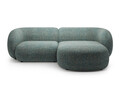 Coltar dreapta 2 locuri, Kate, Micadoni, 255x176x76 cm, tesatura structurata, albastru melanj