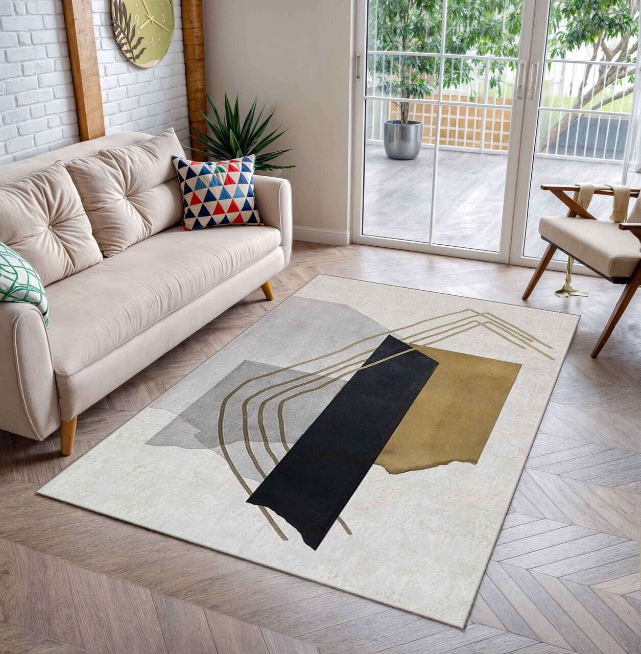 Covor Shml15 100x140 cm Poliester Multicolor