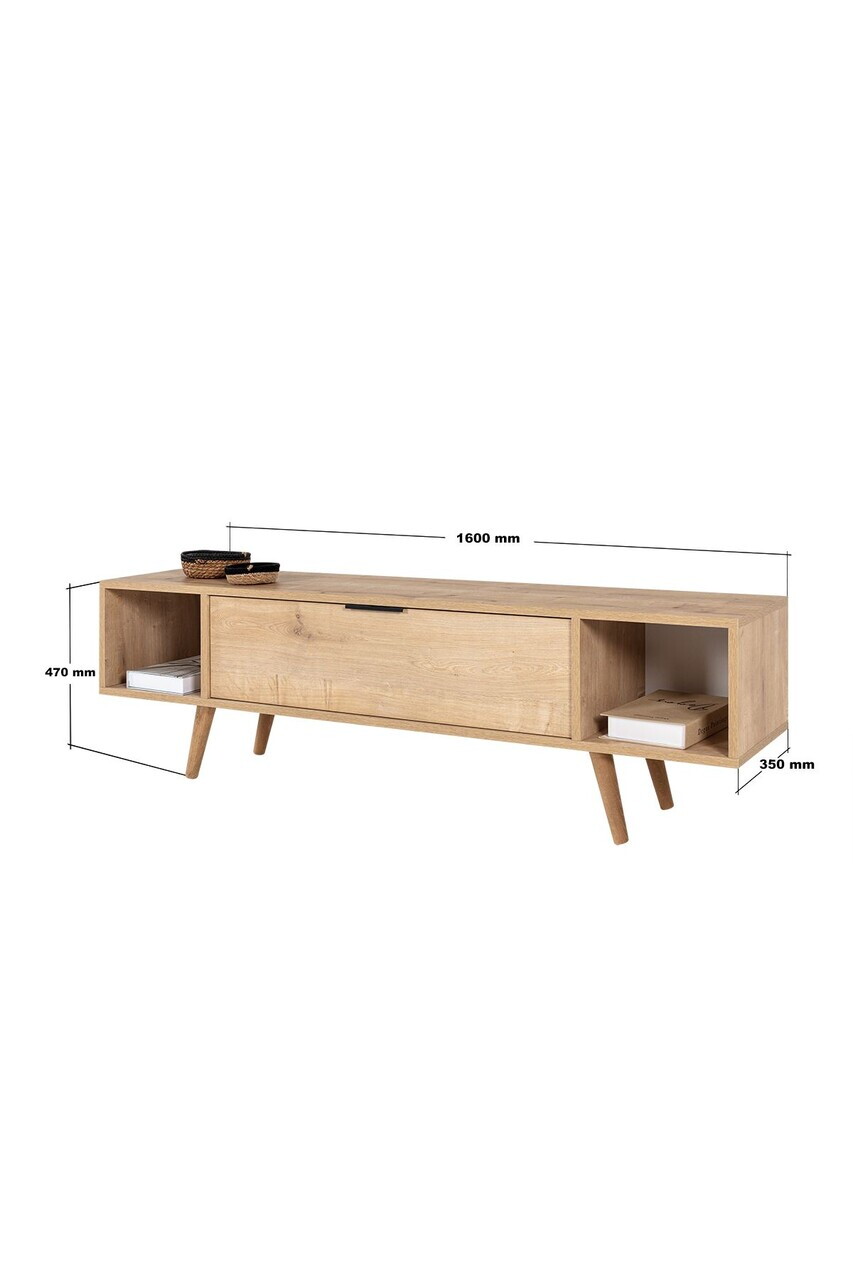 Comoda TV, Hanah Home, Mesir 3627, 160x47x35 cm, PAL, Maro — imaginea 7