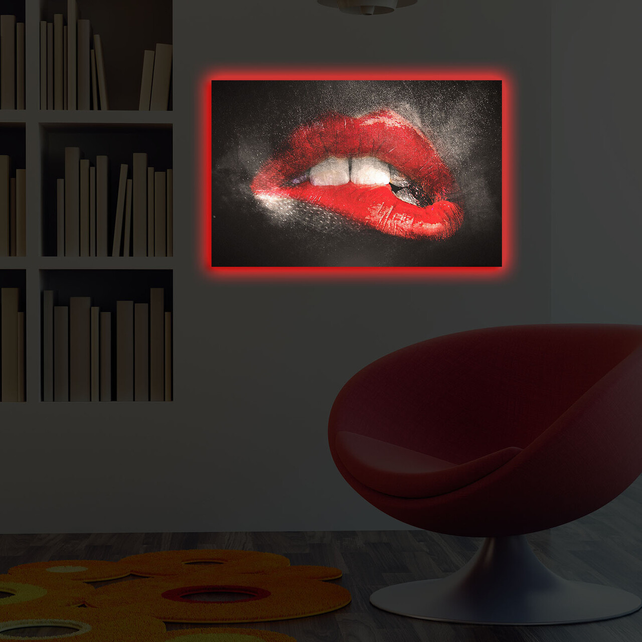 Tablou decorativ cu lumina LED, 4570DACT-64, Dimensiune: 45 x 70 cm, Multicolor - view 3