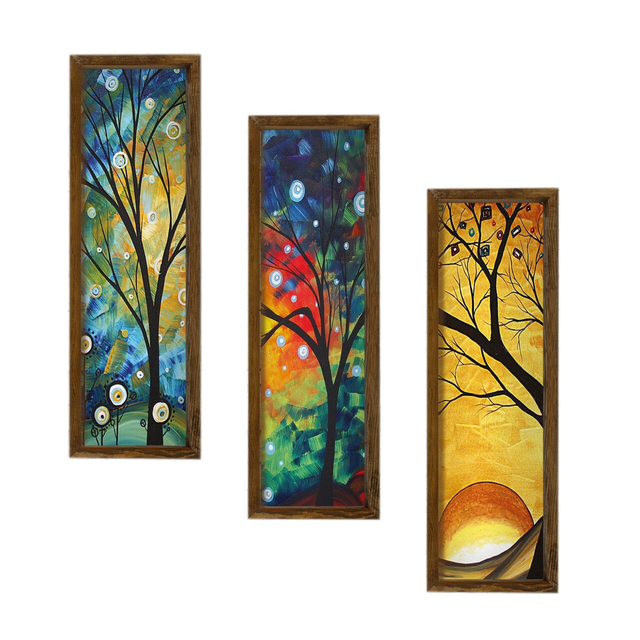 Set 3 tablouri decorative, KZM399, MDF, Imprimat UV, Multicolor