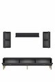 Comoda TV, Hanah Home, Ilay, 180x41x30 cm, Antracit / Aur