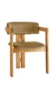 Scaun, Nmobb, CO, Cadru: 100% LEMN, Stejar / Taupe deschis