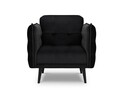 Fotoliu, Canna, Mazzini Sofas, 90x100x88 cm, catifea, negru