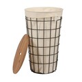 Cos de rufe, Puqa Design, Hazel, 33.5x35.5x60 cm, PAL, Stejar / Negru