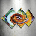 Set 4 tablouri decorative, 4MDF293906417, MDF, Imprimat UV, Multicolor