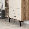 Dulap pentru haine, Hommy Craft, Kumsal PT, 120x47.5x201.4 cm, PAL, Maro/Crem