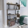 Biblioteca, Zena Home, Adriana 875ZNA3624, 91.5 x 124.5 x 29.5 cm, pal melaminat, stejar/negru