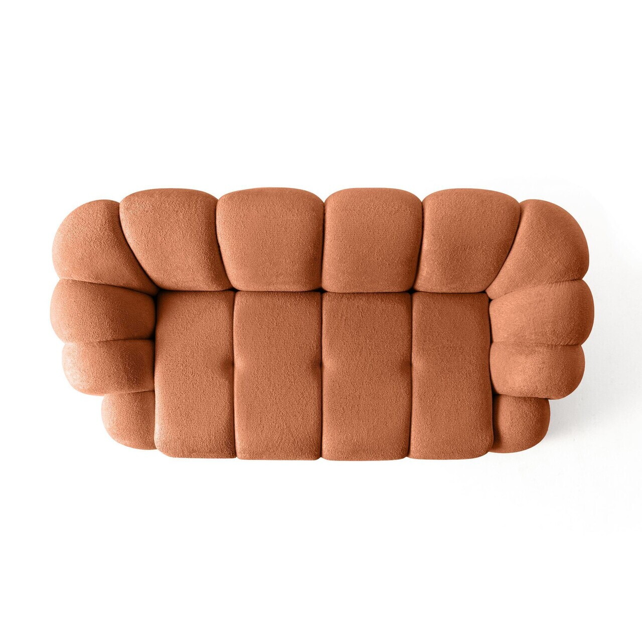 Canapea 2 locuri, Atelier del Sofa, 752EST2503, Lemn de carpen/PAL melaminat, Caramiziu - view 5