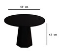 Masuta de cafea, Rotexa, Lilyum 42, 69x42x69 cm, MDF , Negru