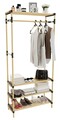 Organizator imbracaminte si incaltaminte, Seowood, 165 x 76 x 28 cm, lemn solid, natur