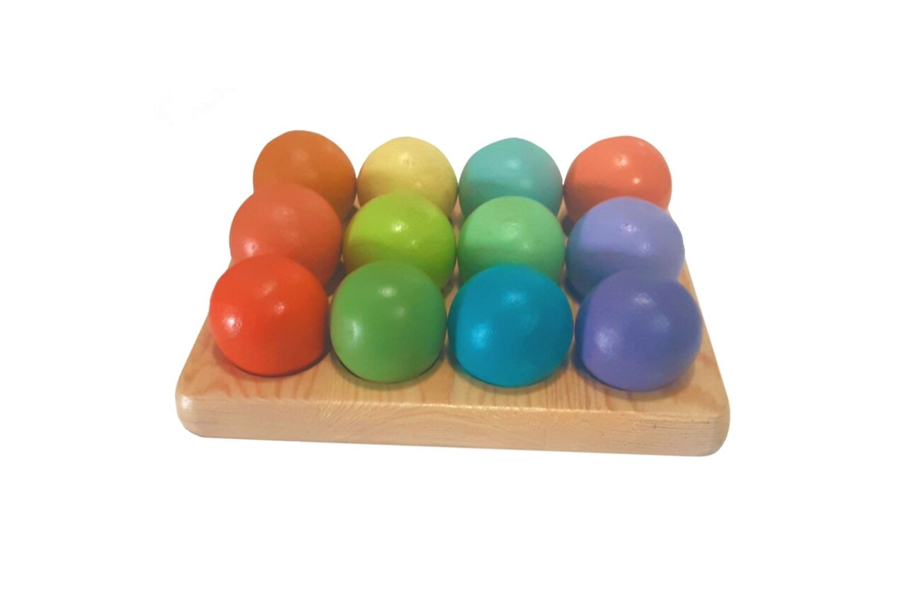 Jucarie pentru landou/carucior, Hanah Home, Pastel Balls, Multicolor - view 5