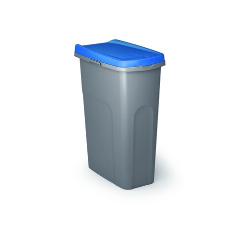 Cos de gunoi modular Home eco, colectare selectiva, plastic, 15 L, gri/albastru