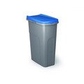 Cos de gunoi modular Home eco, colectare selectiva, plastic, 15 L, gri/albastru