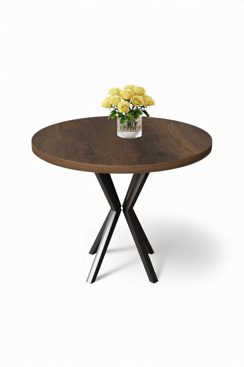 Masa, Hanah Home, Agnes, 90x73x90 cm, Baroc / Negru - view 2