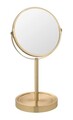Oglinda cosmetica Alata, Wenko, 18.5x15x35 cm, metal/sticla, auriu