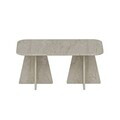 Masuta de cafea, Hanah Home, Mantar, 90x39x45 cm, Travertin