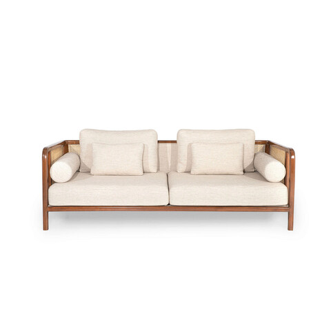 Canapea 3 locuri, ndesign, 291nds1332, lemn, crem