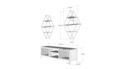 Comoda TV, Kalune Design, Comets Prizma, Pin Atlantic / Negru