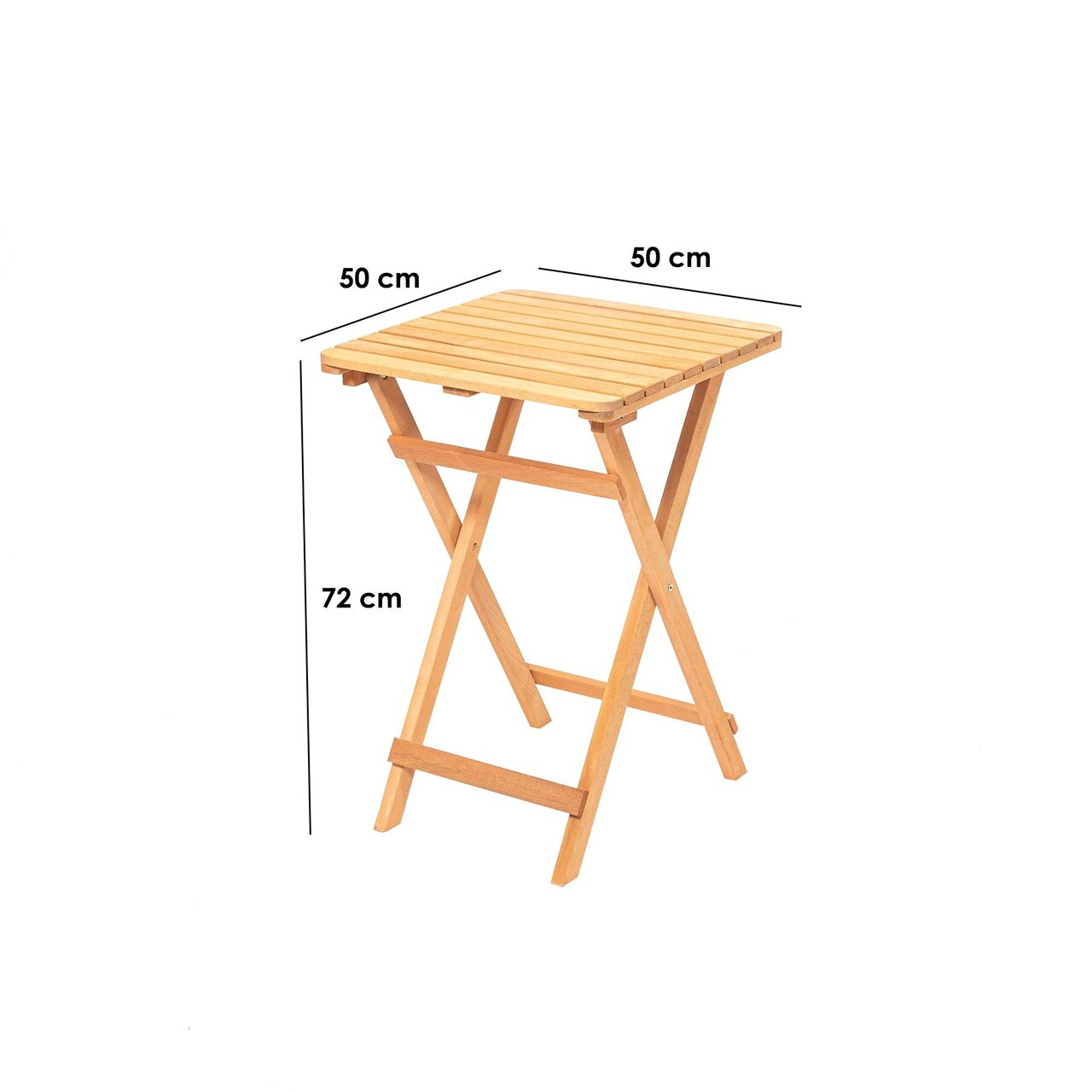 Masa de gradina, Hanah Home, My020, 50x72x50 cm, Maro - imagine 5