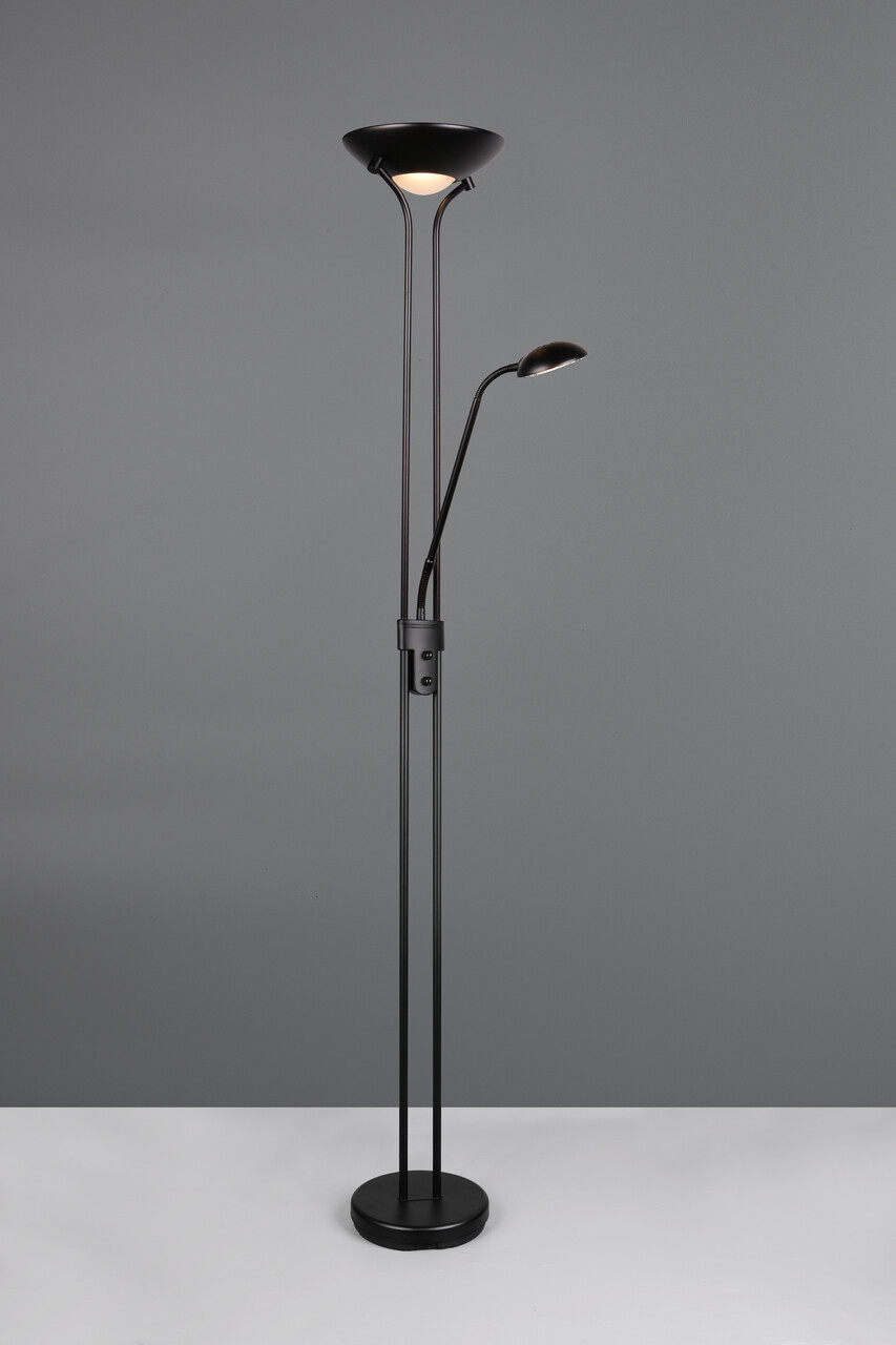 Lampadar Spock, RL, 25x180 cm, 19W / 5W, 2x SMD, metal, negru mat - imagine 3