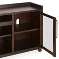 Comoda TV, Starmore, L.178 l.46 H.89, metal/lemn/sticla, maro