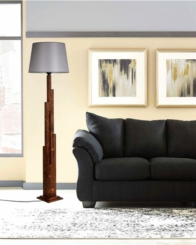 Lampadar, Luin, 8301-5, E27, 60 W, lemn/textil Iluminat