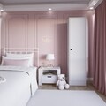 Dulap pentru haine, Miwood, Daisy 1600-38, 45x182x53 cm, PAL, Alb mat