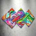 Set 4 tablouri decorative, 4MDF5466131, MDF, Imprimat UV, Multicolor