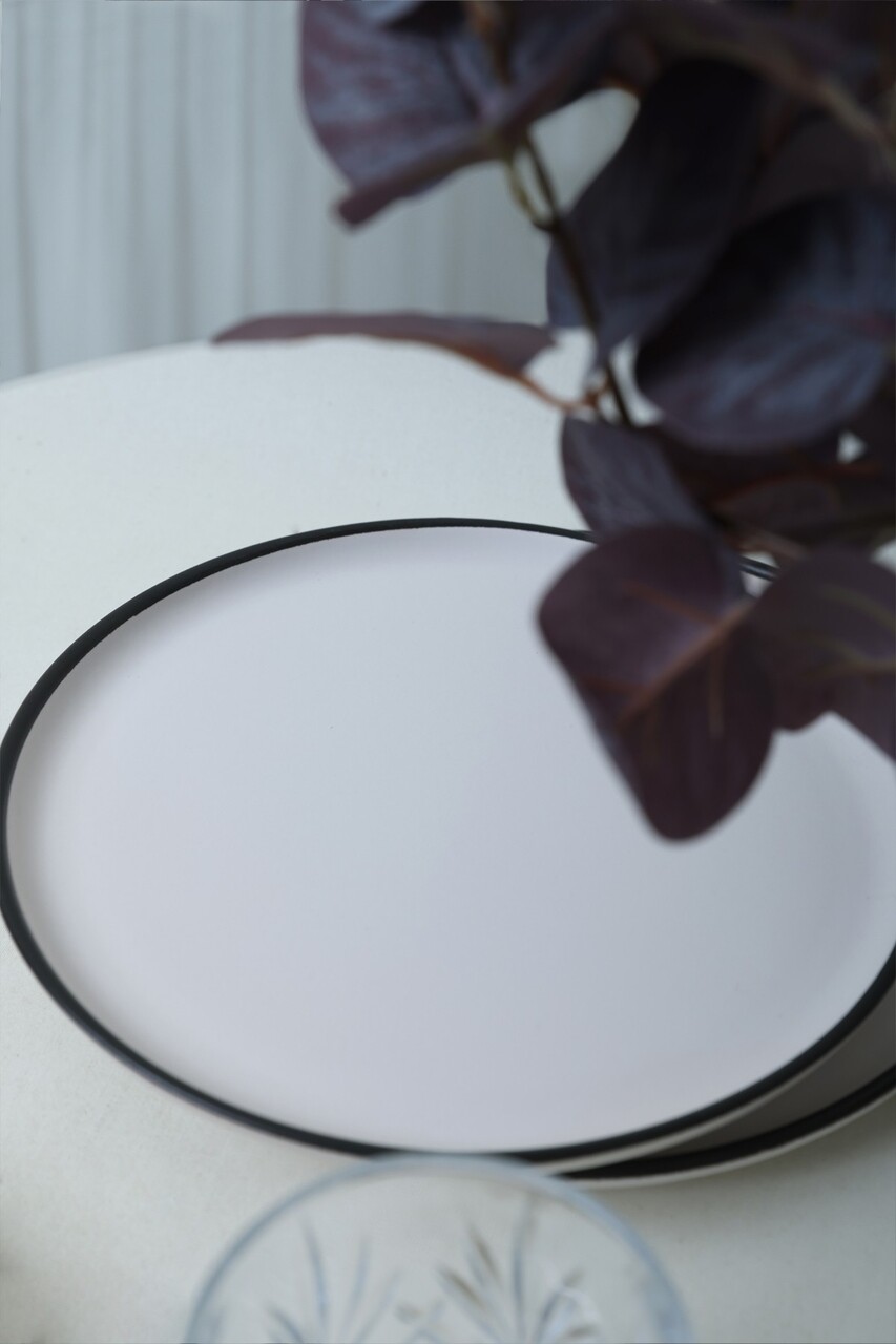 Set platouri servire desert, Hermia, 275KRM2521, Eco-Friendly, Alb mat - imagine 4