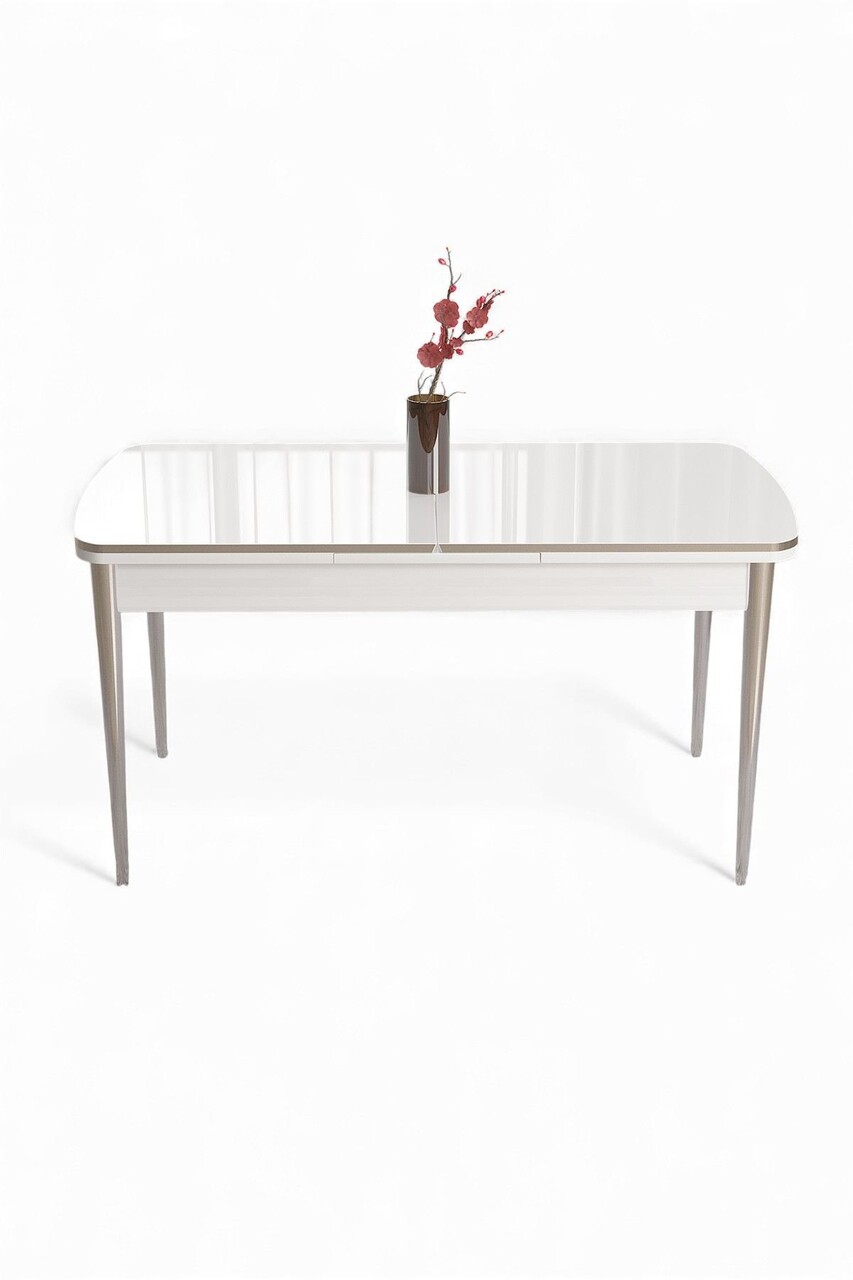 Masa, Hanah Home, Nira, 114x78x78 cm, Alb / Crom - view 2