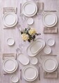 Set de mic dejun, Hermia, 645DRM1261, Platou pentru tort: 21 x 21 cm (6 bucăți), Alb