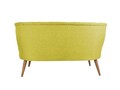 Canapea 2 locuri, Zeon, 558ZEN1216, Lemn, Verde alune