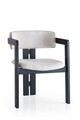 Scaun, Nmobb, CO-045, Cadru: 100% LEMN, Crem/Negru