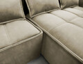 Coltar extensibil dreapta 4 locuri ELTAP, RT-20NU, Campo, 265x196x88 cm, lemn/poliester, maro deschis