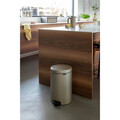 Cos de gunoi cu pedala, Brabantia, NewIcon Metallic Gold, 20 L, 38x29x46.7 cm, otel, auriu