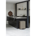 Cos de gunoi cu pedala, Brabantia, Bo Pedal Platinum, 60 L, 36.3x54.1x65.2 cm, otel, gri inchis