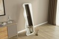 Oglinda decorativa, Siam, Asel, 50x160x2.2 cm, MDF , Alb