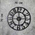Ceas de perete, Circle XL, Metal, Dimensiune: 70 x 70 cm, Negru