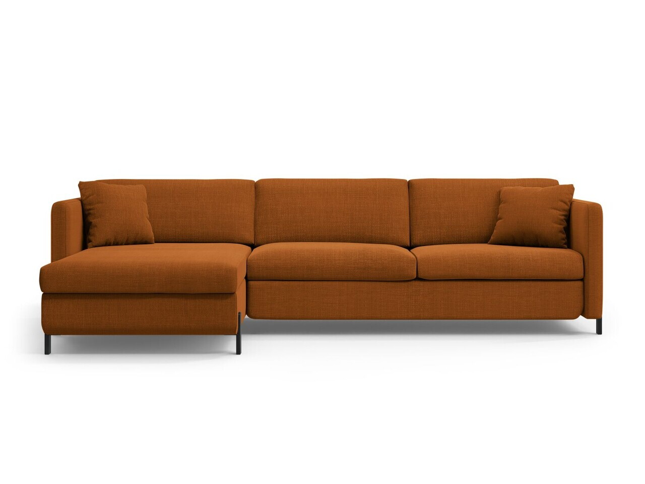 Coltar extensibil stanga 5 locuri, Gloria, Micadoni Home, 286x170x88 cm, tesatura structurata, caramiziu — imaginea 7